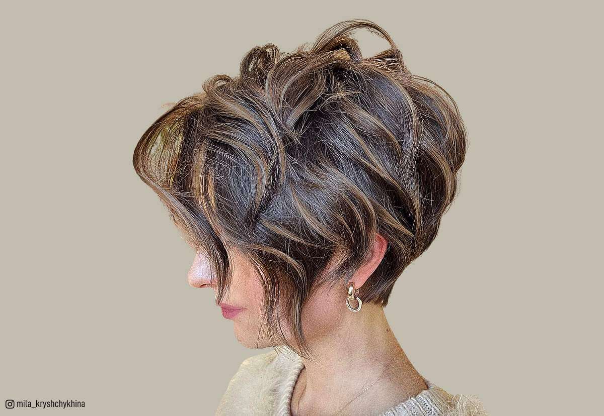 Pixie cut with highlights