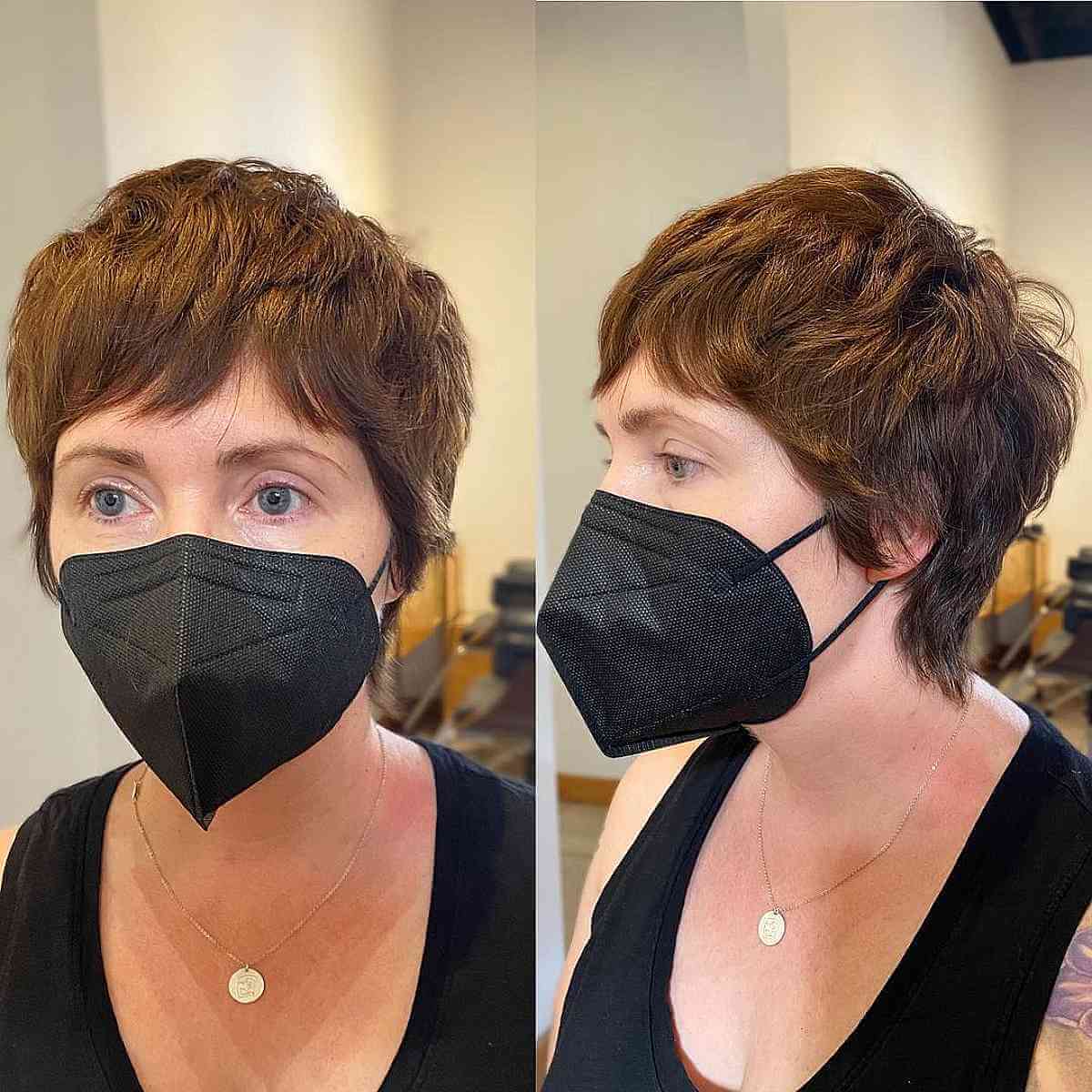 Pixie Cut with Razored Layers for Fine Hair for an Older Lady