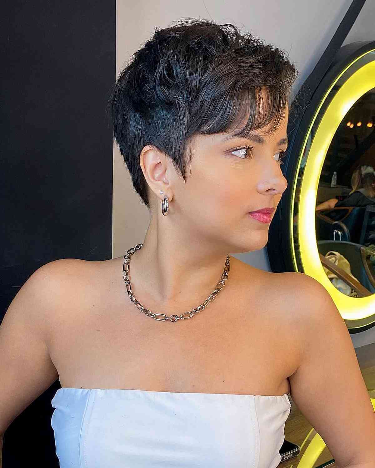 Pixie Cuts with Side Bangs 