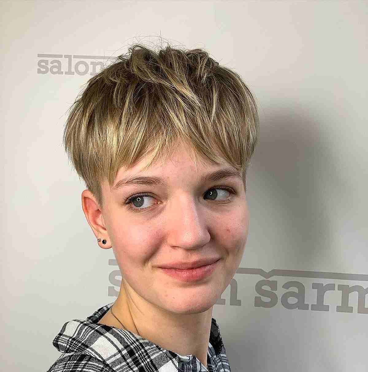 Pixie Undercut with Piece-y Bangs for Straight Hair