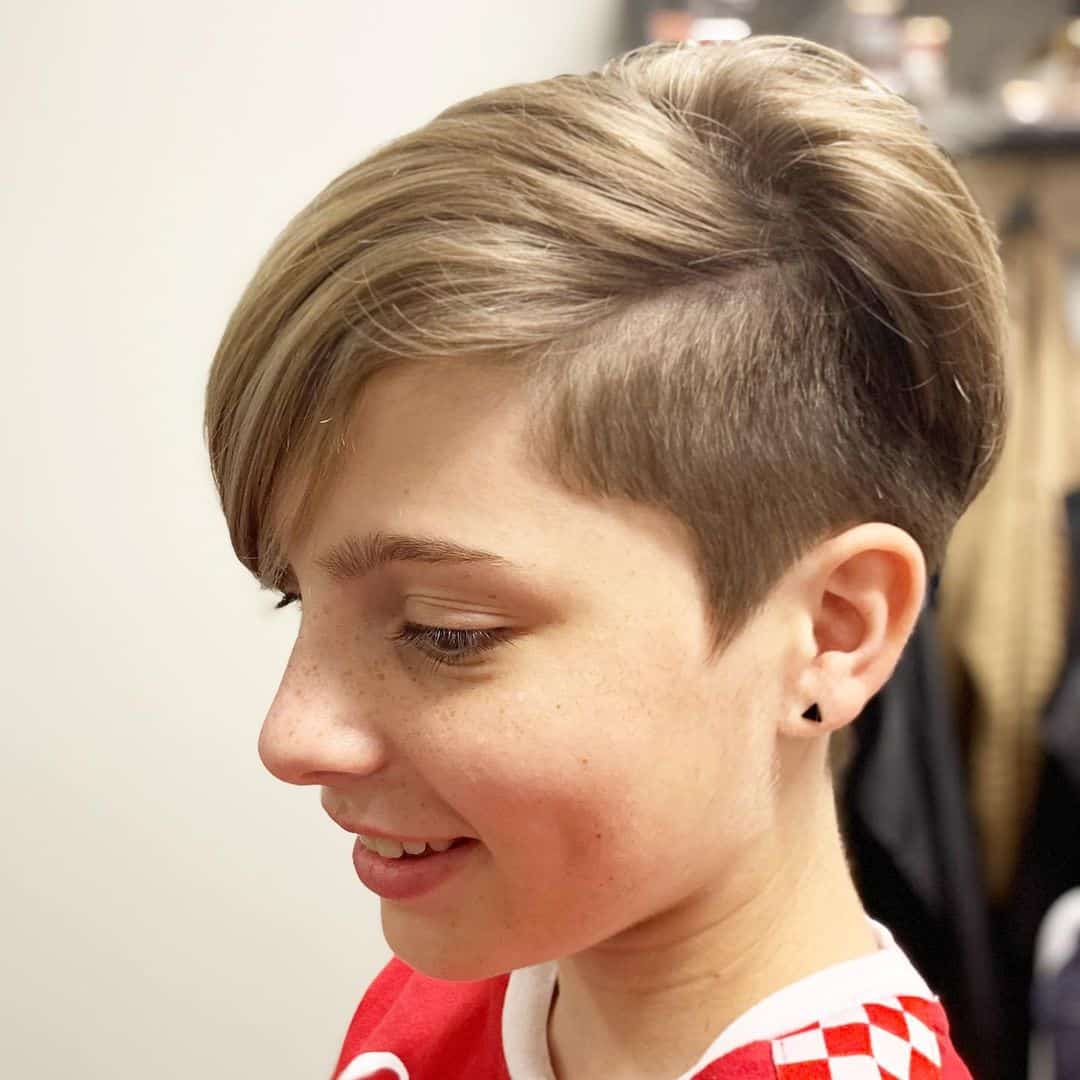 pixie with a fade for girls with thick hair