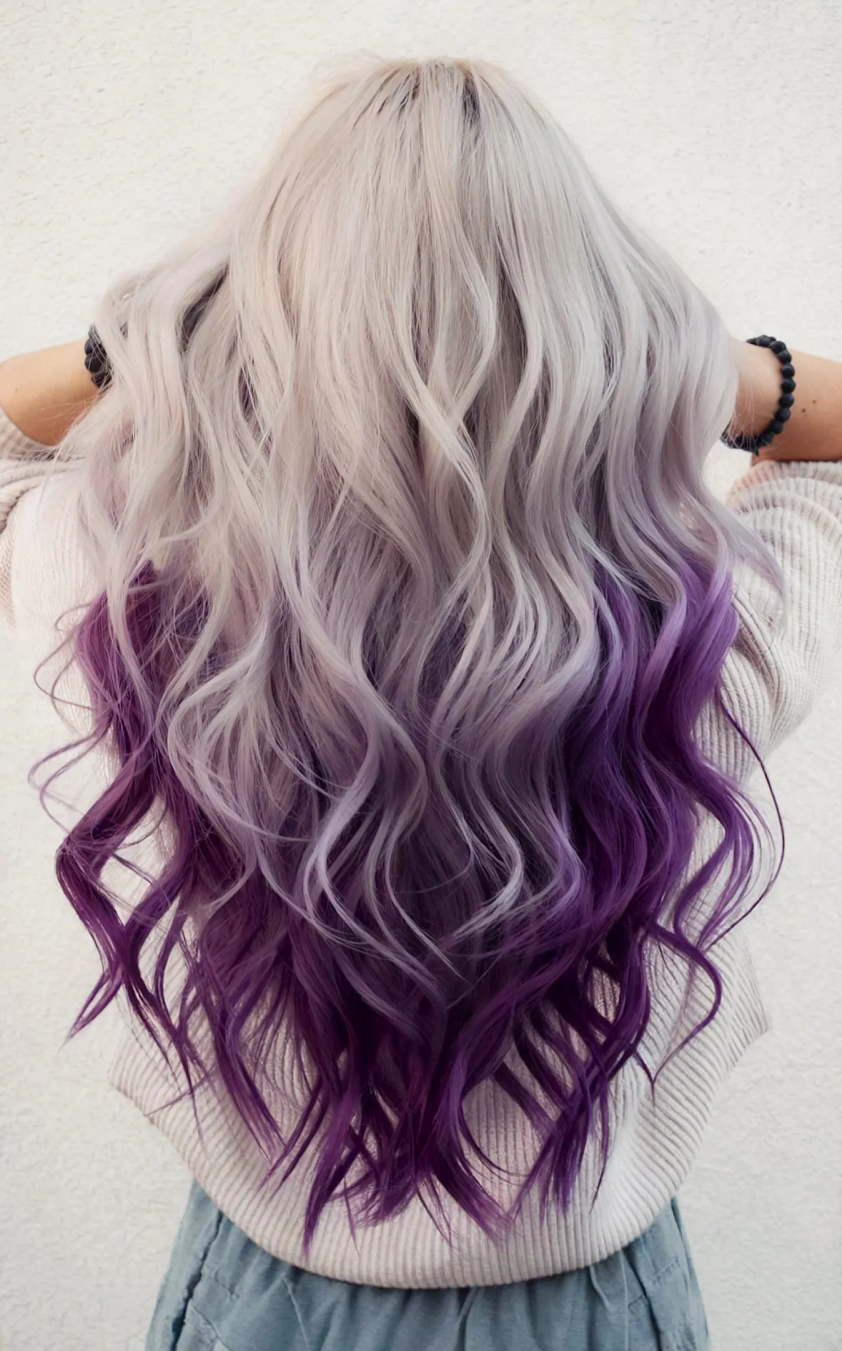 Platinum Blonde to Purple Ombre