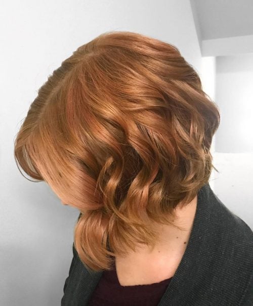 A chic layered bob for short thick hair