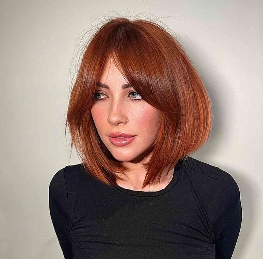 30 Best Ways To Pair A Long Bob With Curtain Bangs 