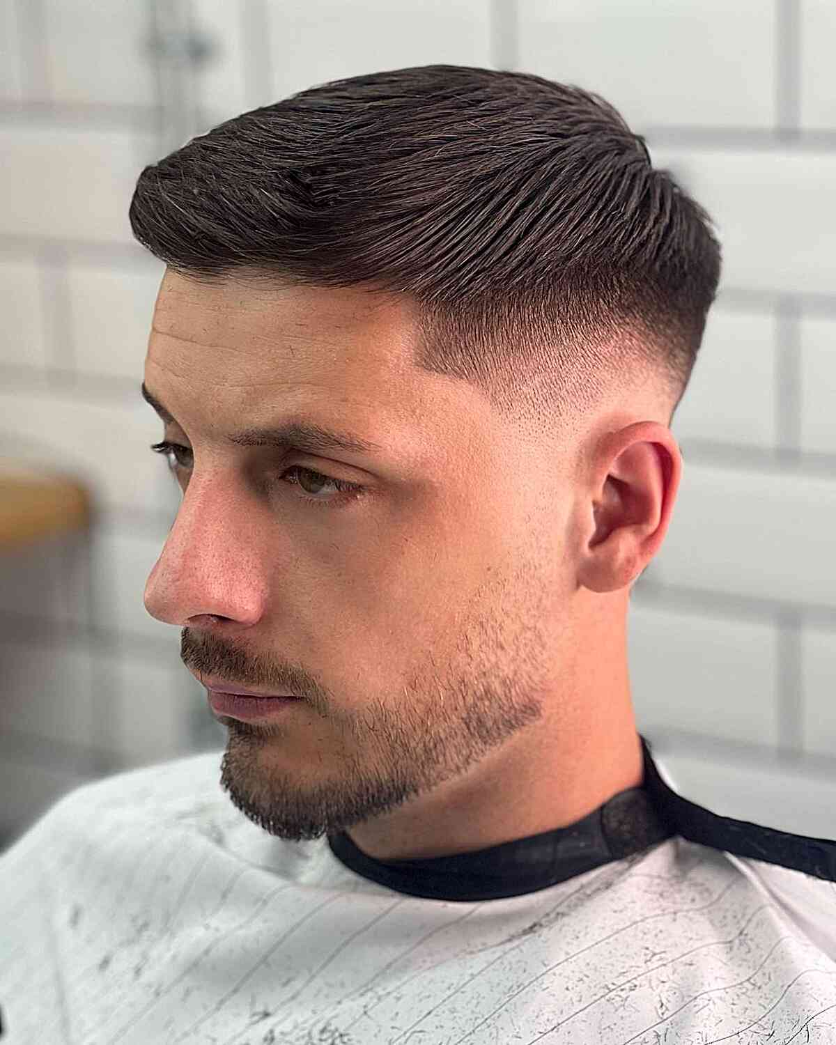 Popular Short Comb Over Gentlemen Haircut
