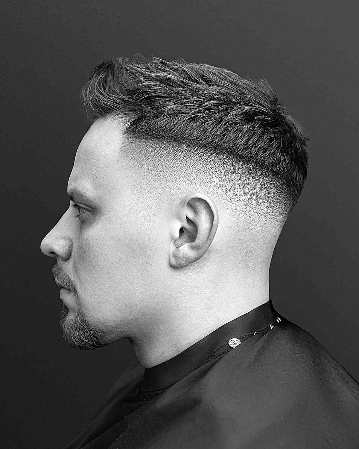 Precision Cut Bald Fade for Guys with thicker hair