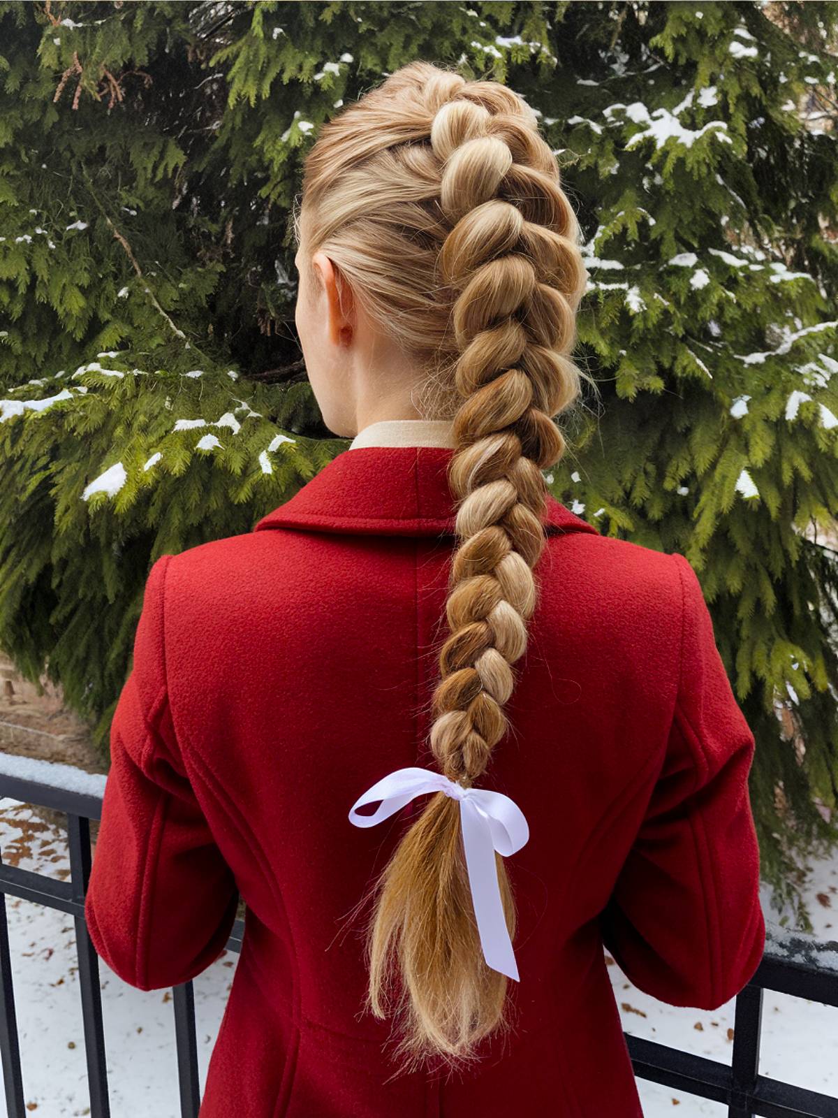 Preppy skiing hairstyle