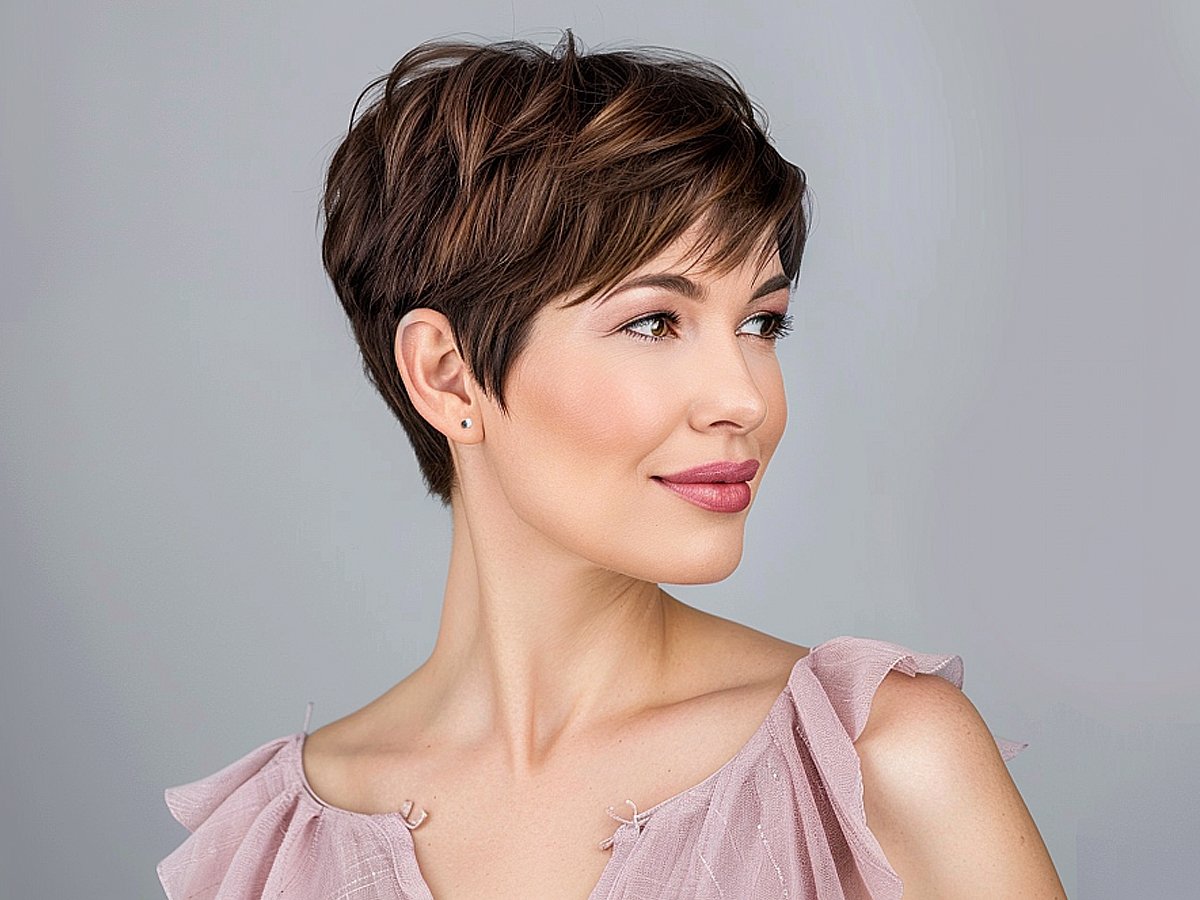 Prettiest feathered pixie cut