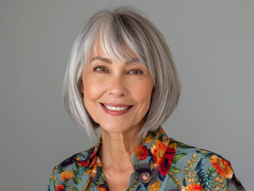 Prettiest hairstyles for women over 60 with bangs
