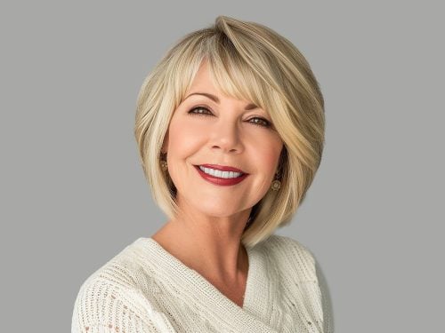 Prettiest short bobs with bangs for women over 50