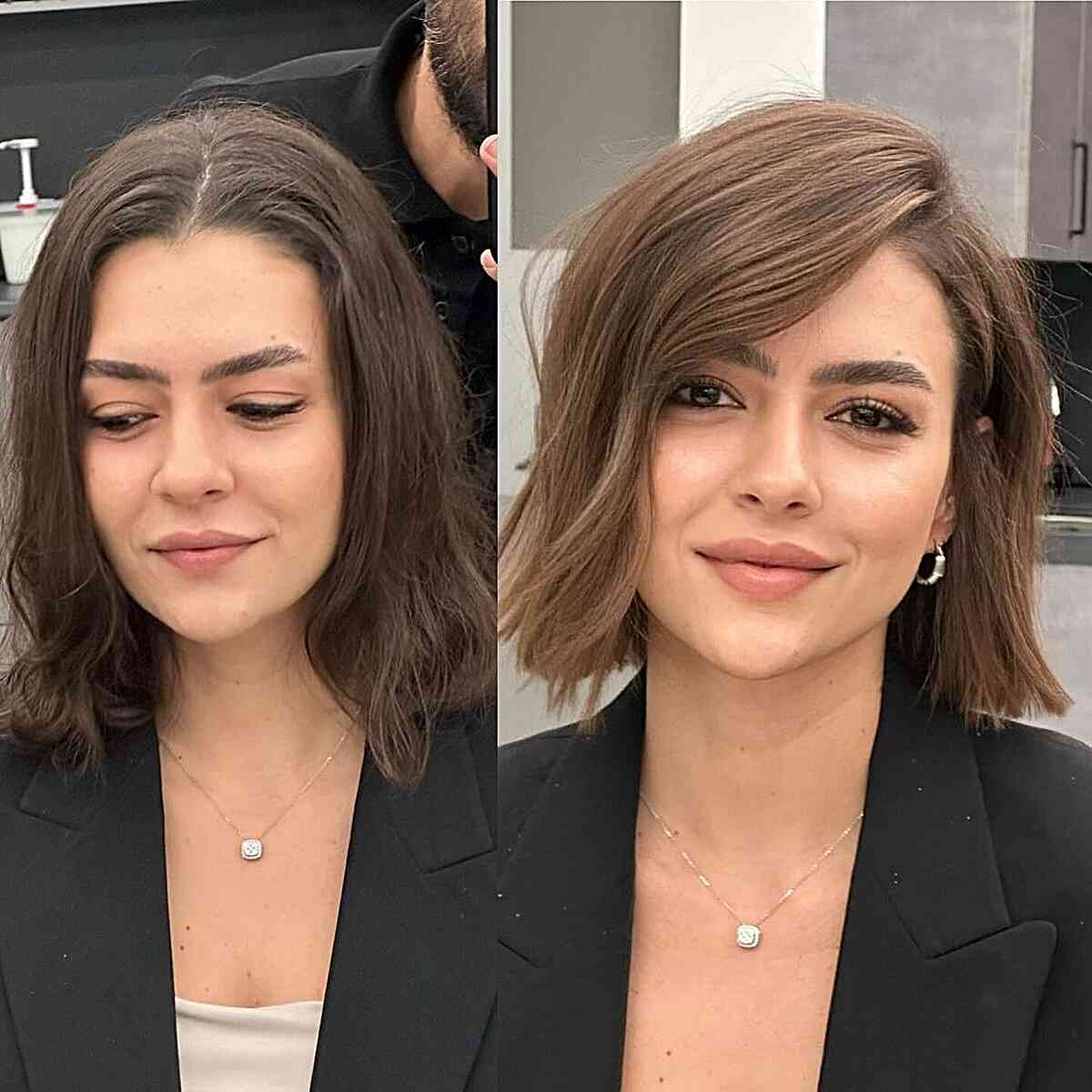 Professional Bob Cut with Brushlight Hair Color