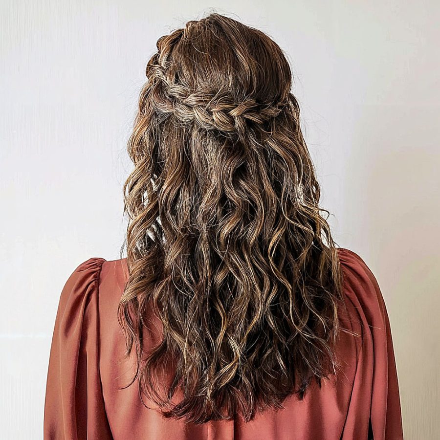 29 Prettiest Half Up Half Down Prom Hairstyles for 2024