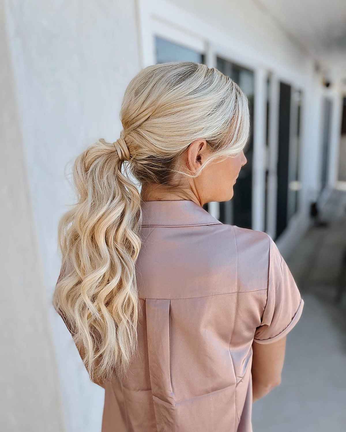 Gorgeous Prom Ponytail with Beach Waves