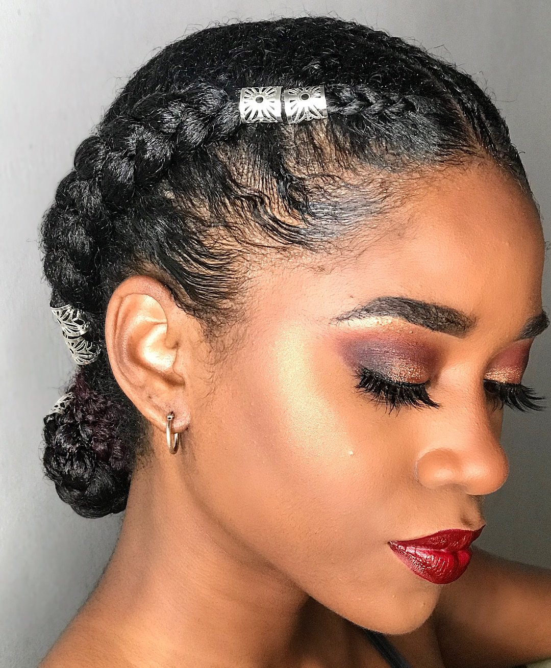 protective crown twist with chignon