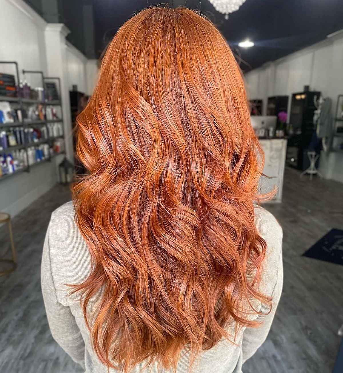 Pumpkin spice hues fall hair color