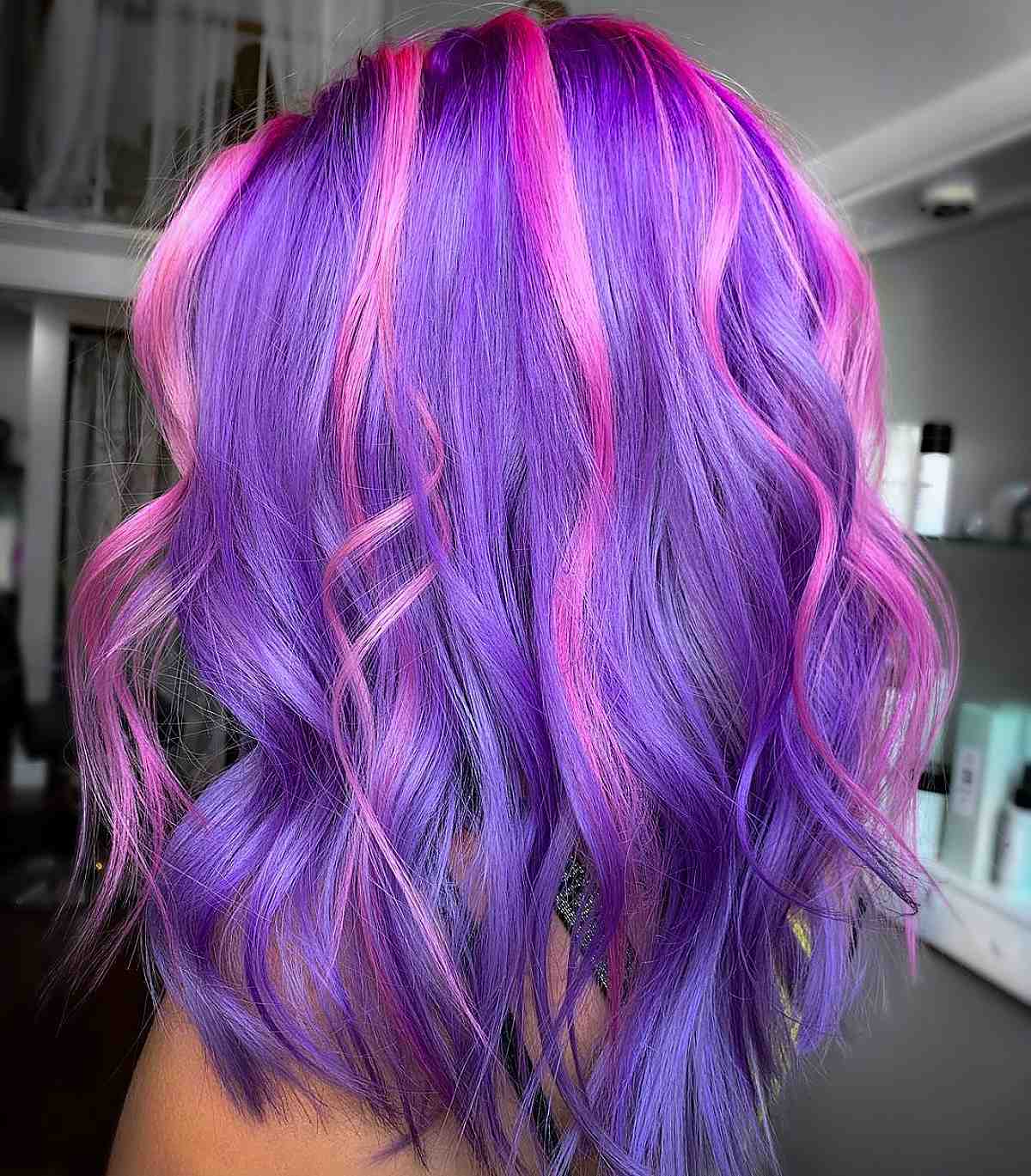purple and pink unicorn hair