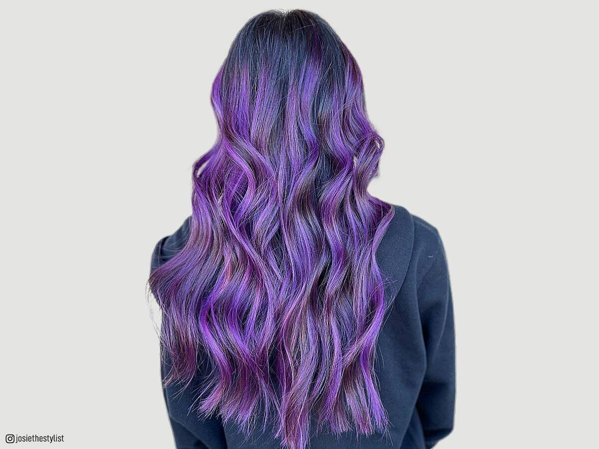 Purple balayage hair