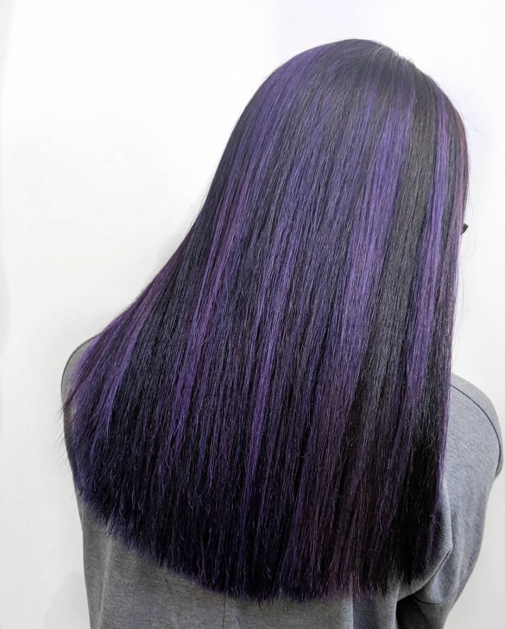 Bold and Vibrant Purple Highlights