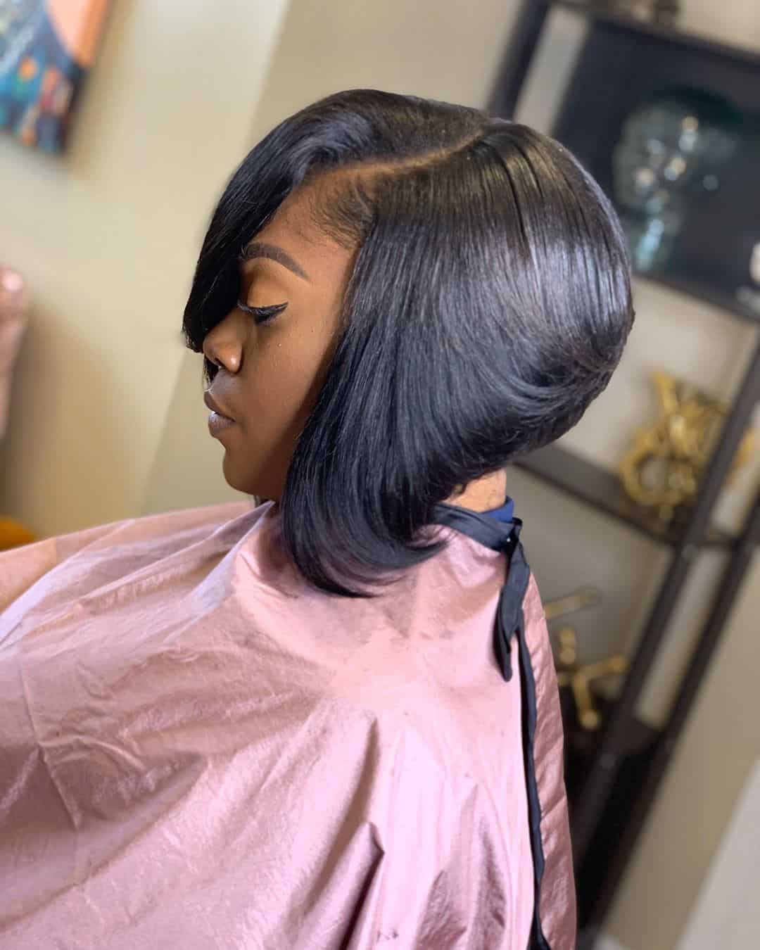 Quick Weave Swing Bob with Side Bangs