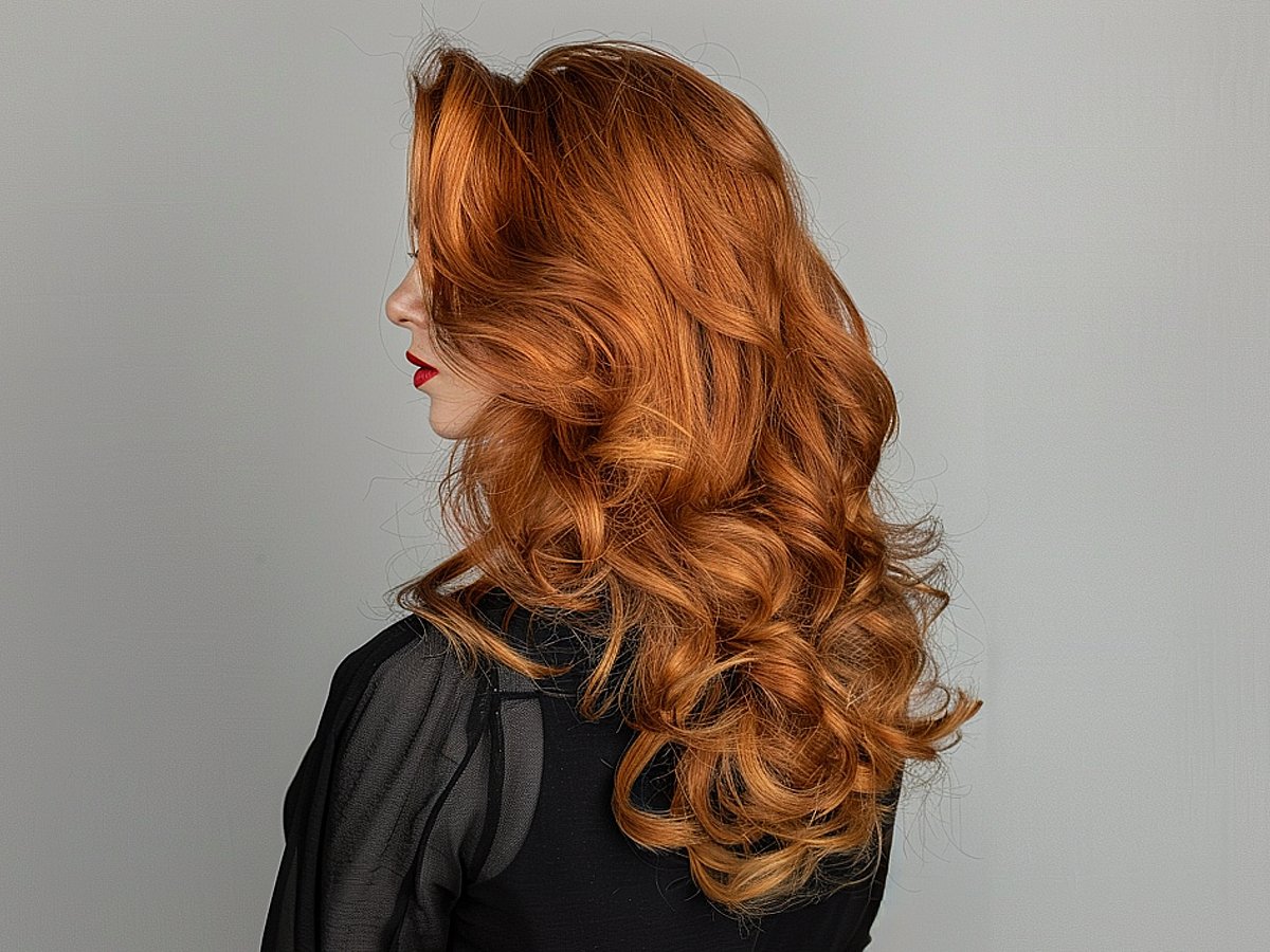 Radiant ginger copper hair color