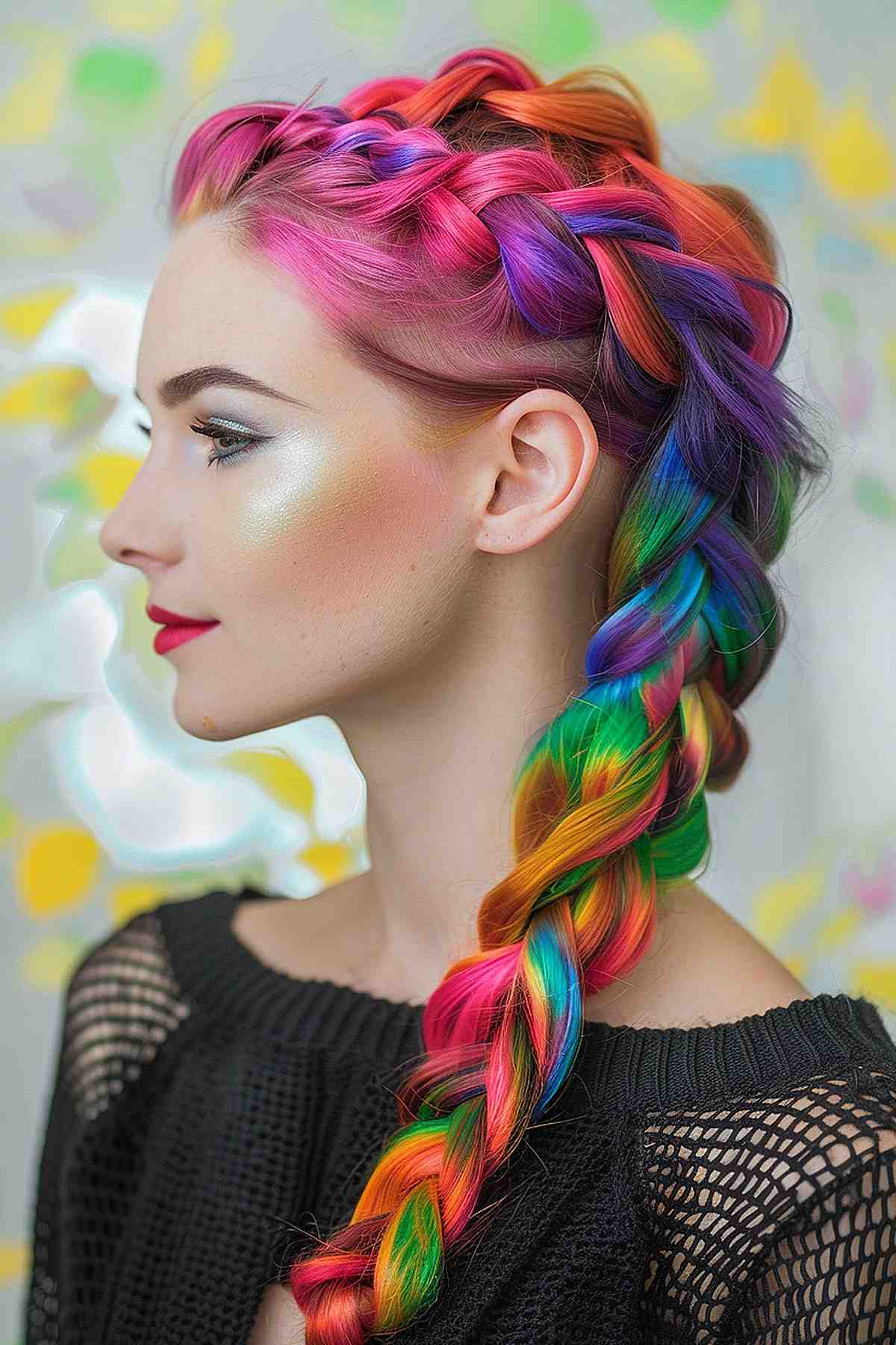 Colorful Rainbow Mermaid Hair