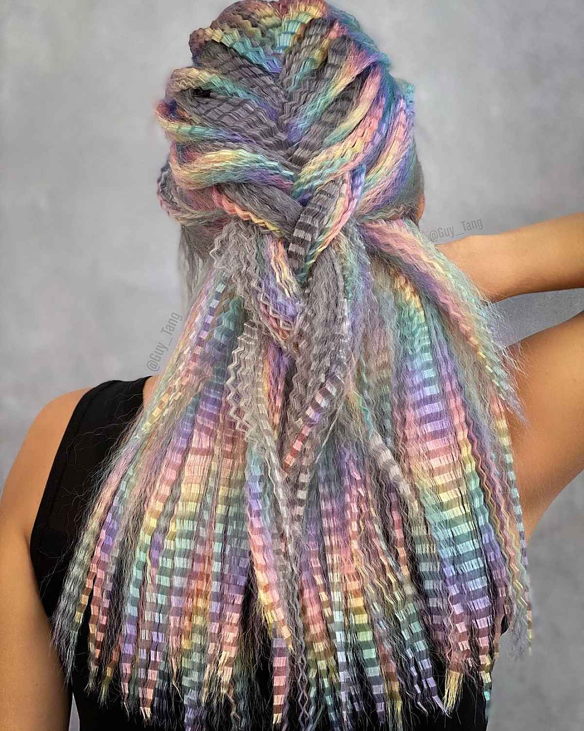 Rainbow prism hair color