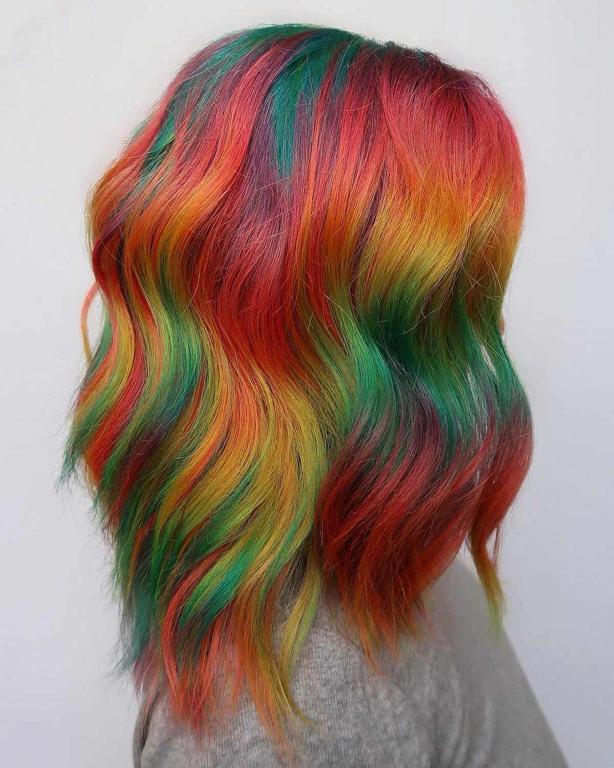 Rainbow Tie Dyed Hair