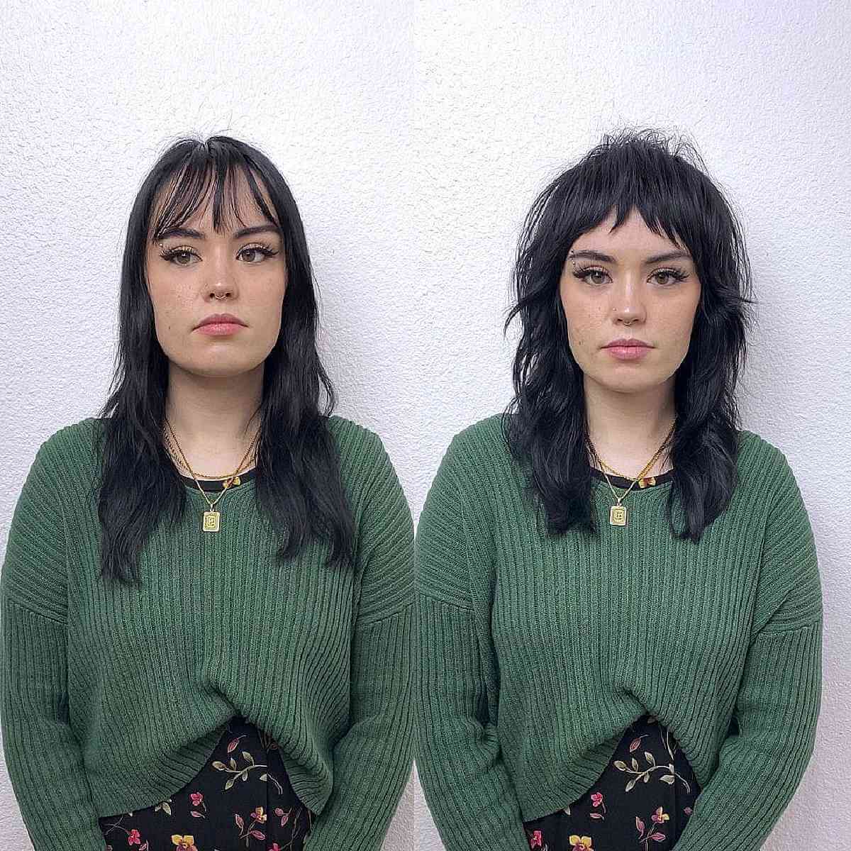 Razor Cut with Shaggy Layers and Bangs