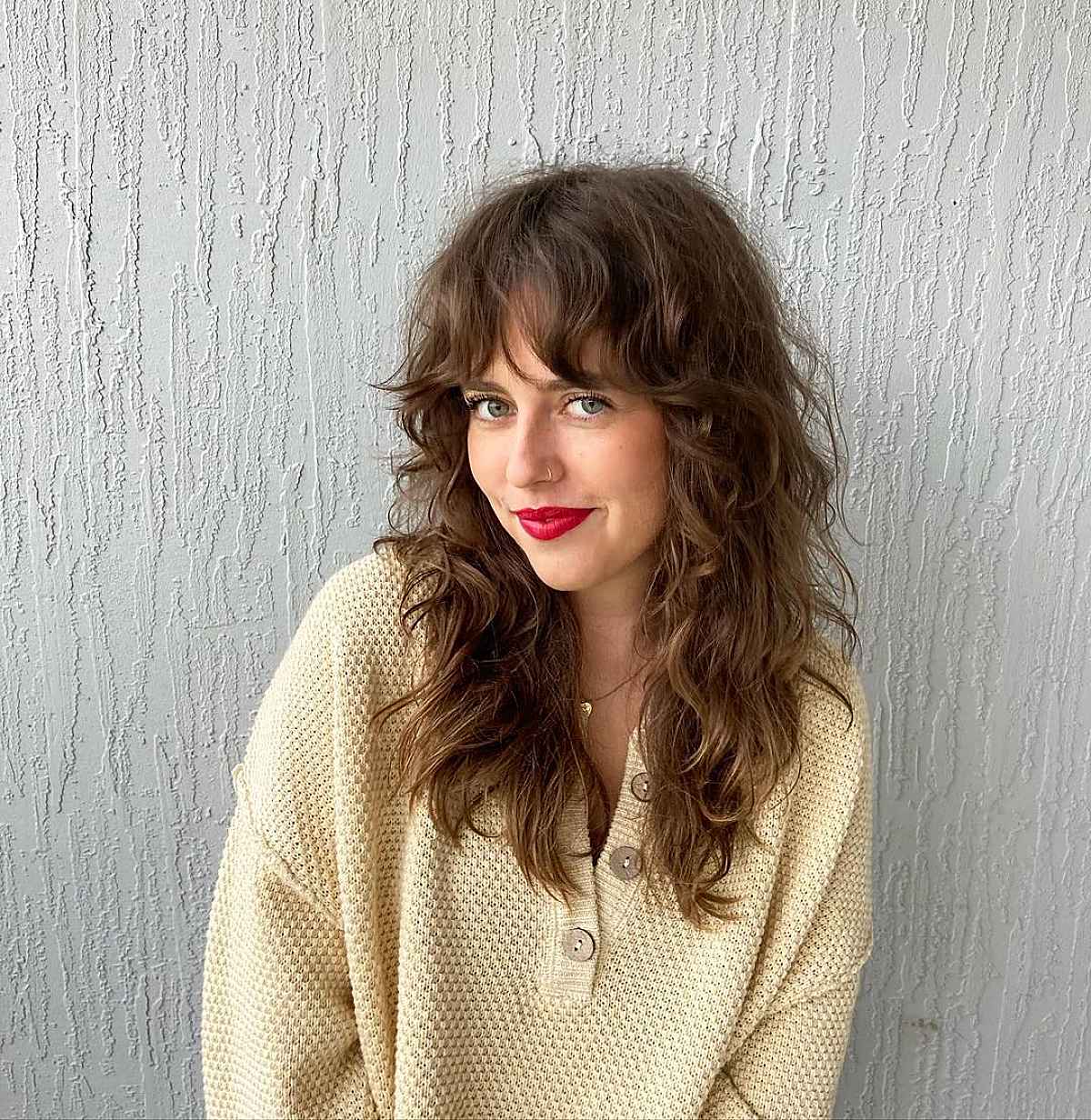 Razored Shag Cut with Tousled Waves