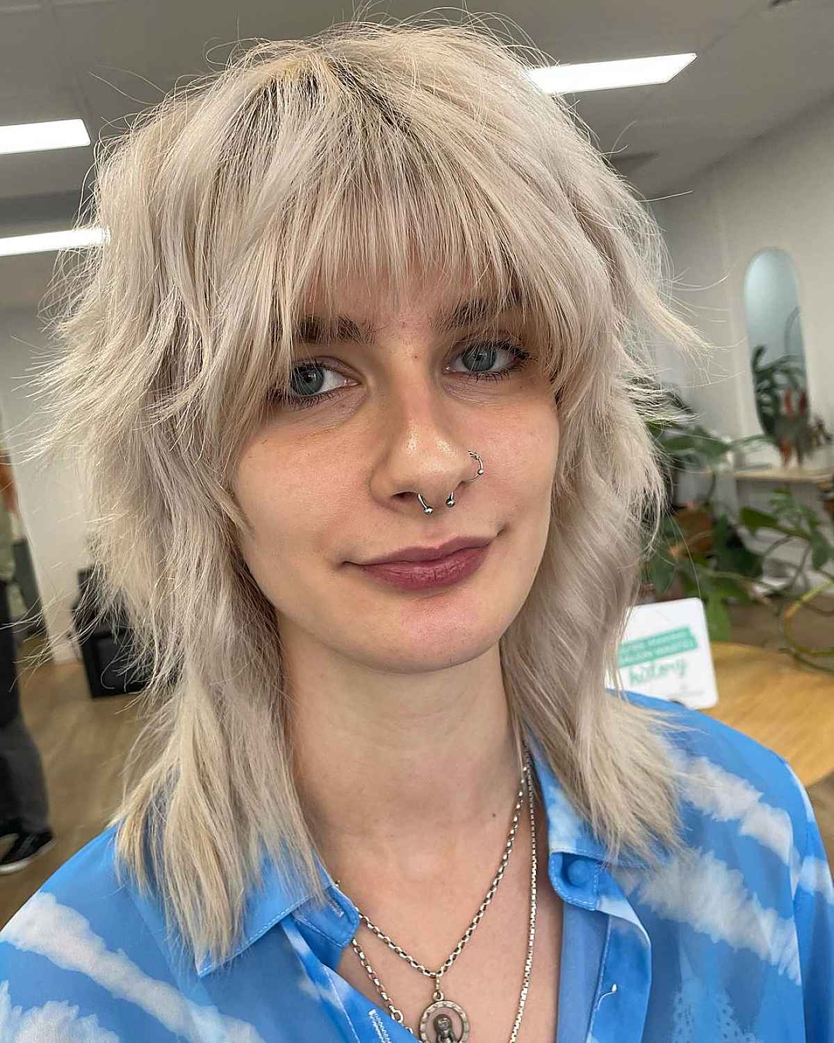 Razored Shaggy Cut with Bangs