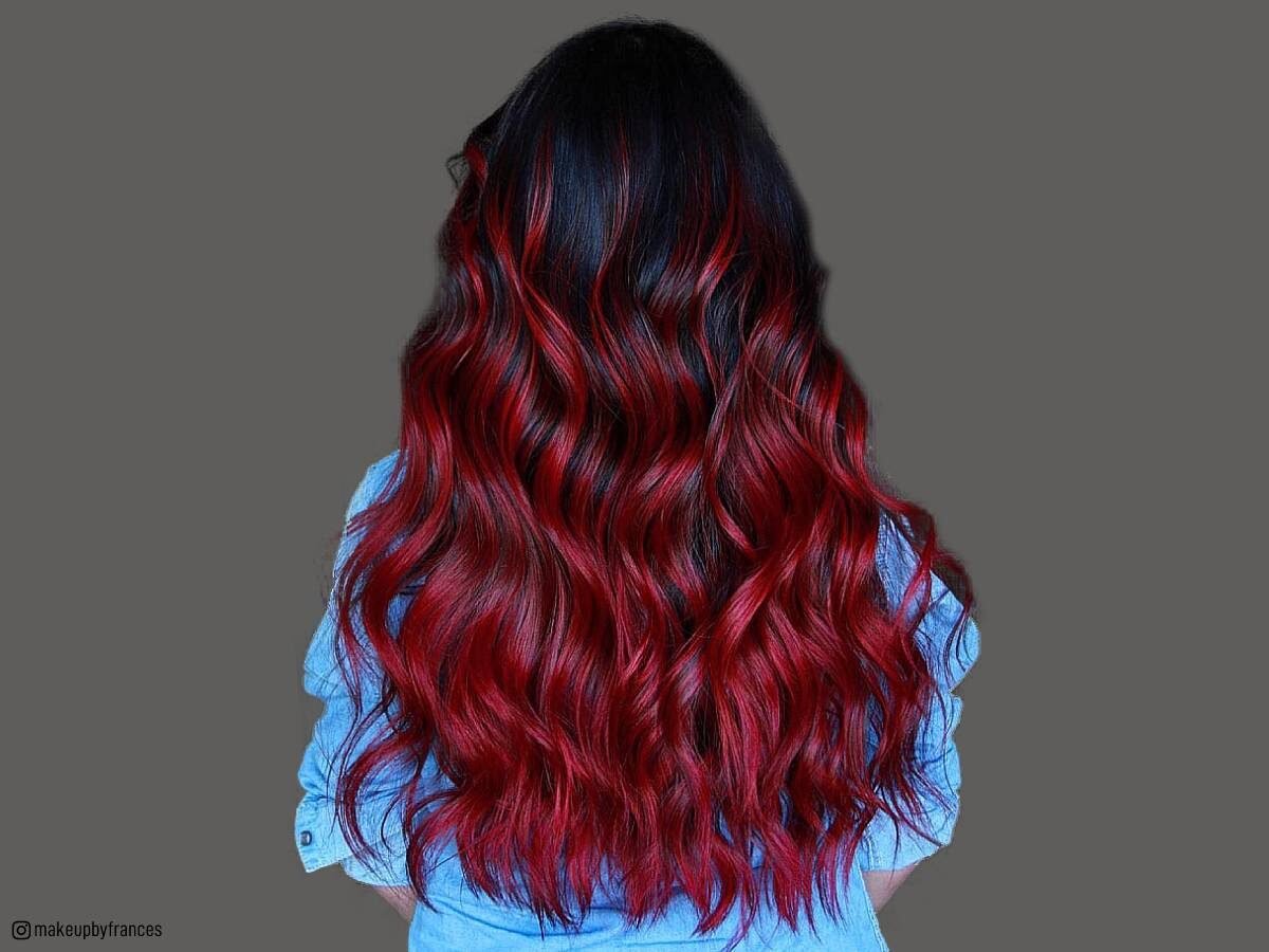 Red and black hair colors