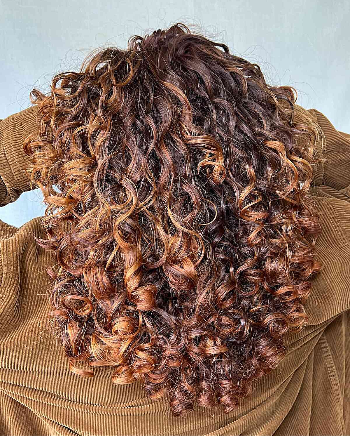 Red & Brown Curly Color Melt