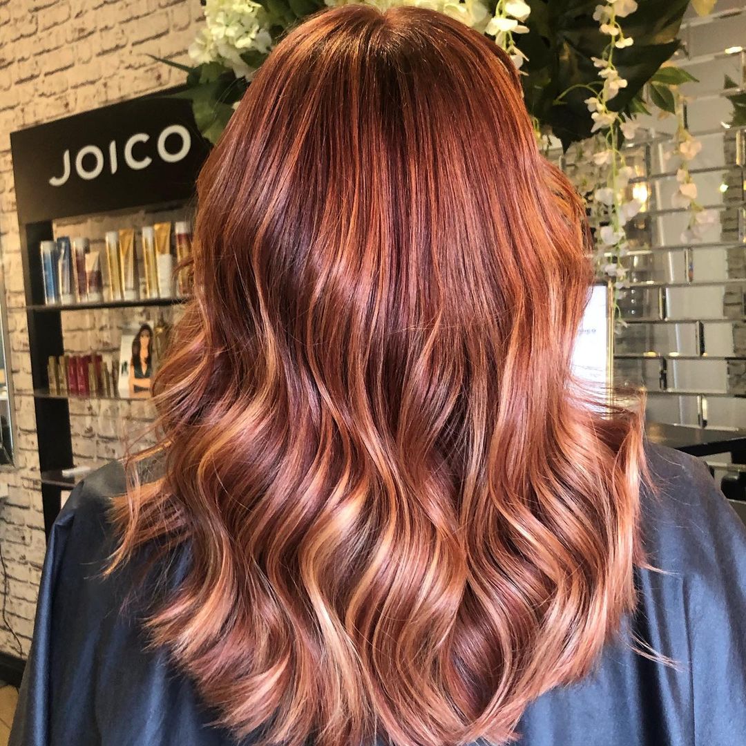 Sultry red and brown highlights