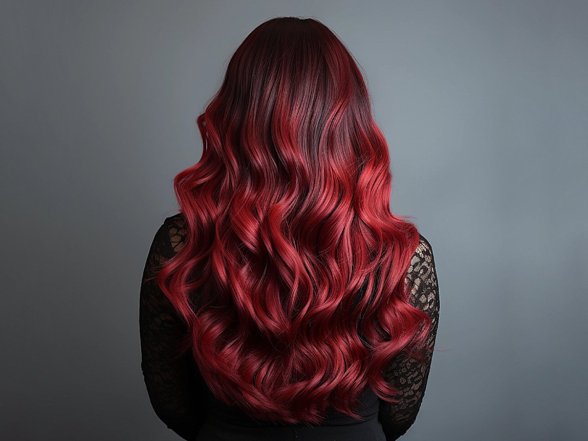 Red balayage hair colors