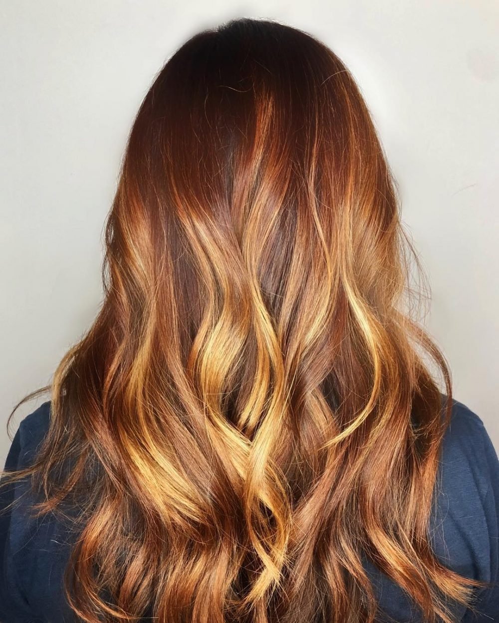 Gorgeous Red Brown Caramel Ombre