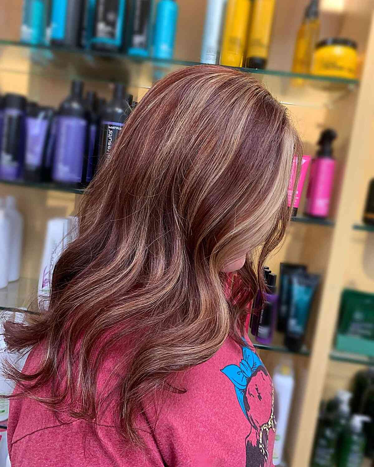 Perfect Red Hair With Blonde Highlights
