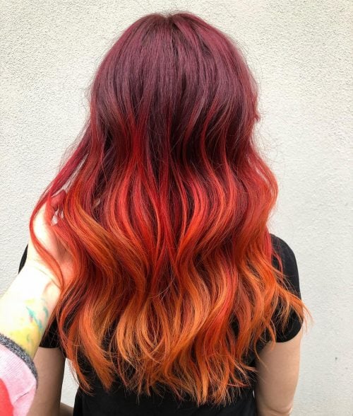 28 Blazing Hot Red Ombre Hair Color Ideas In 2020