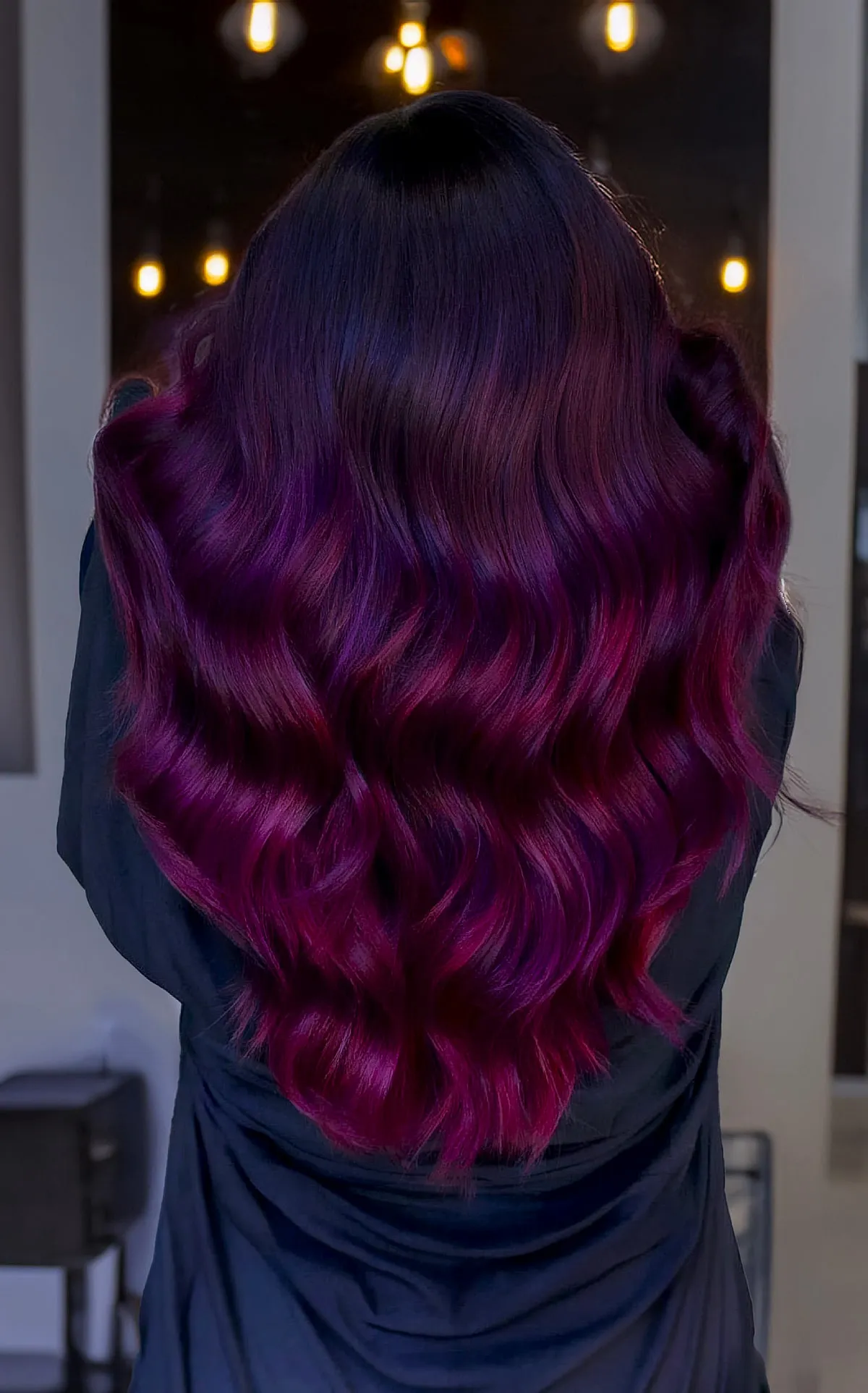 red plum balayage hair color