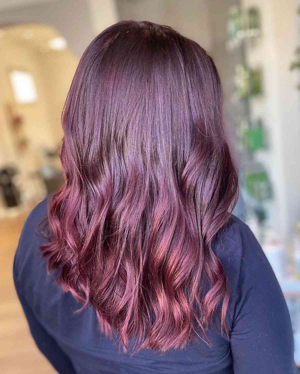 Red Purple Ombre Haircolor