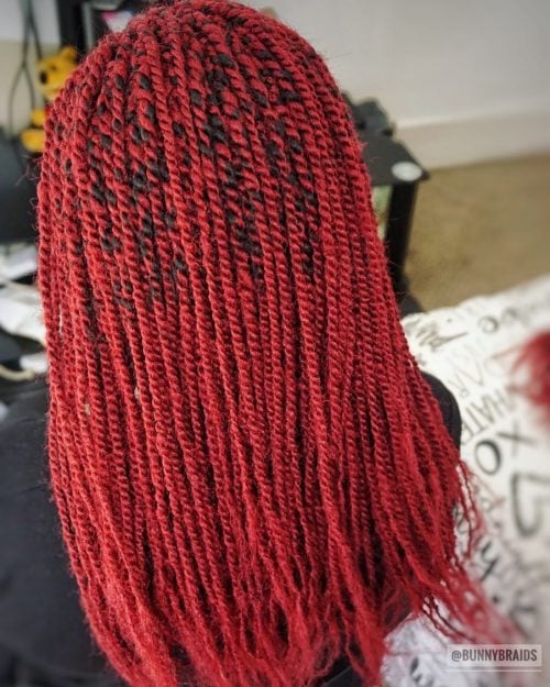 Red Senegalese twists