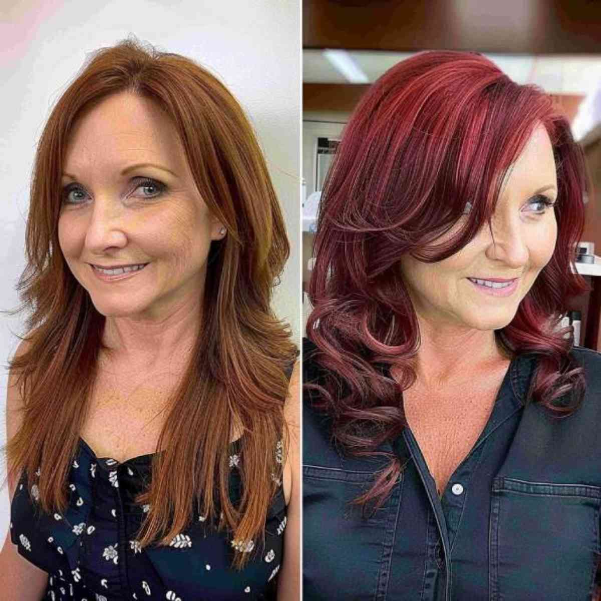 Red-Violet Copper Hair Color