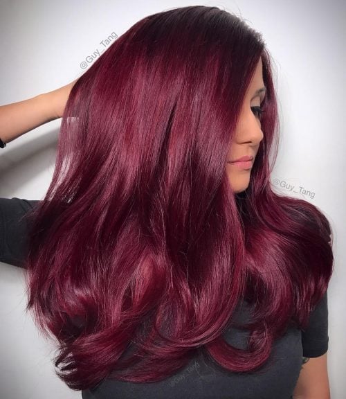 15 Best Maroon Hair Color Ideas of 2019 - Dark, Black 