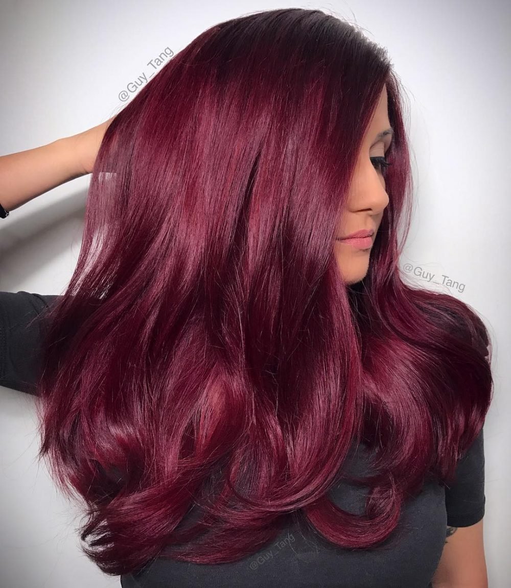 Red hair colors like this are a must-try if you have a long haircut. 