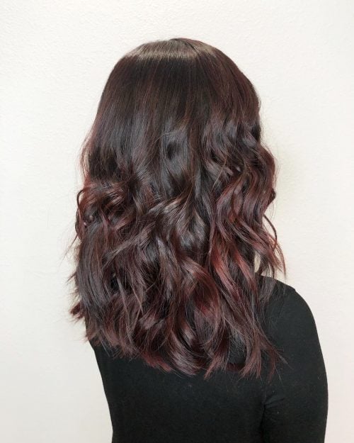 Rich Reddish Brown mahogany hair color