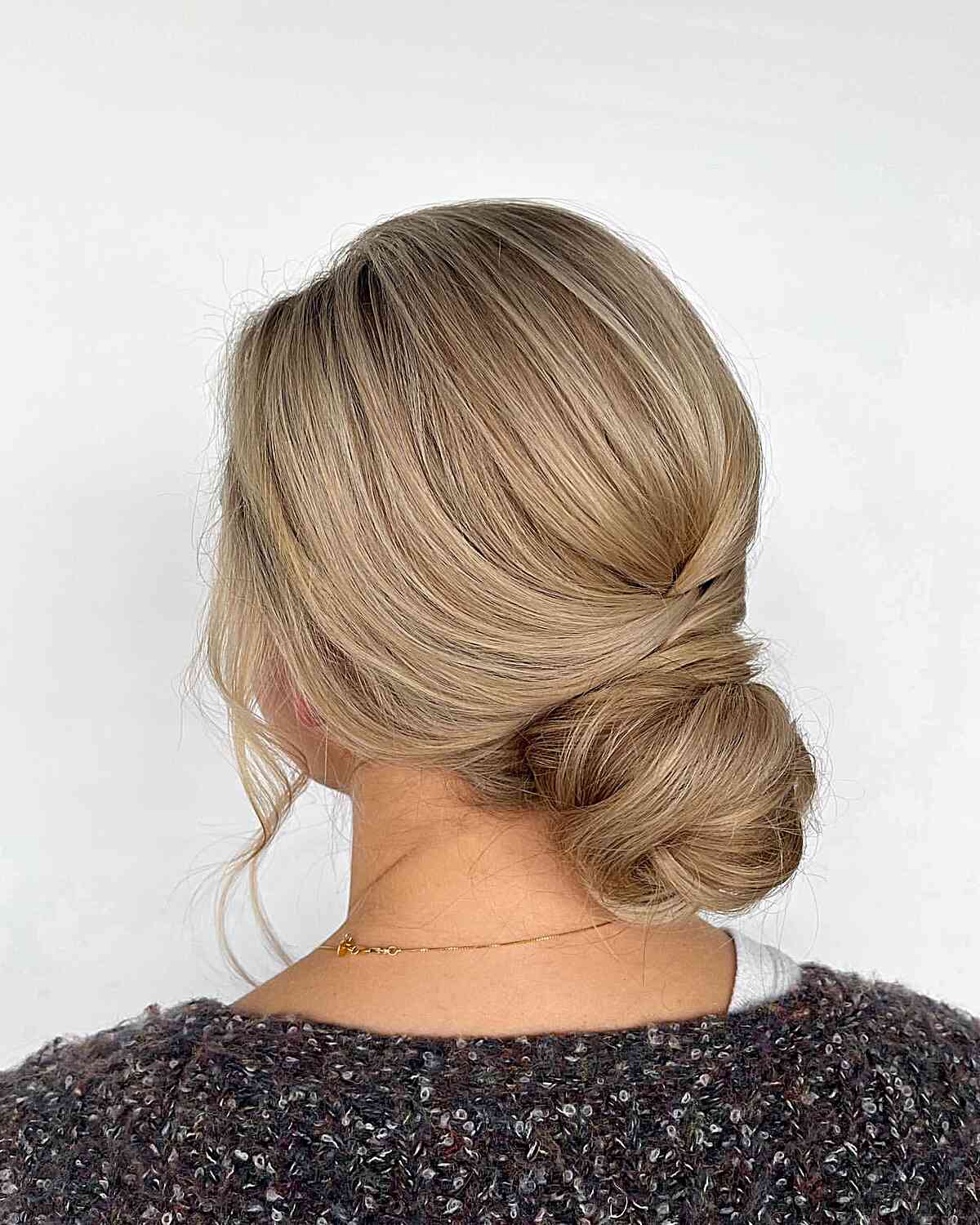 Relaxed Chignon with a Face Frame for Formal Events