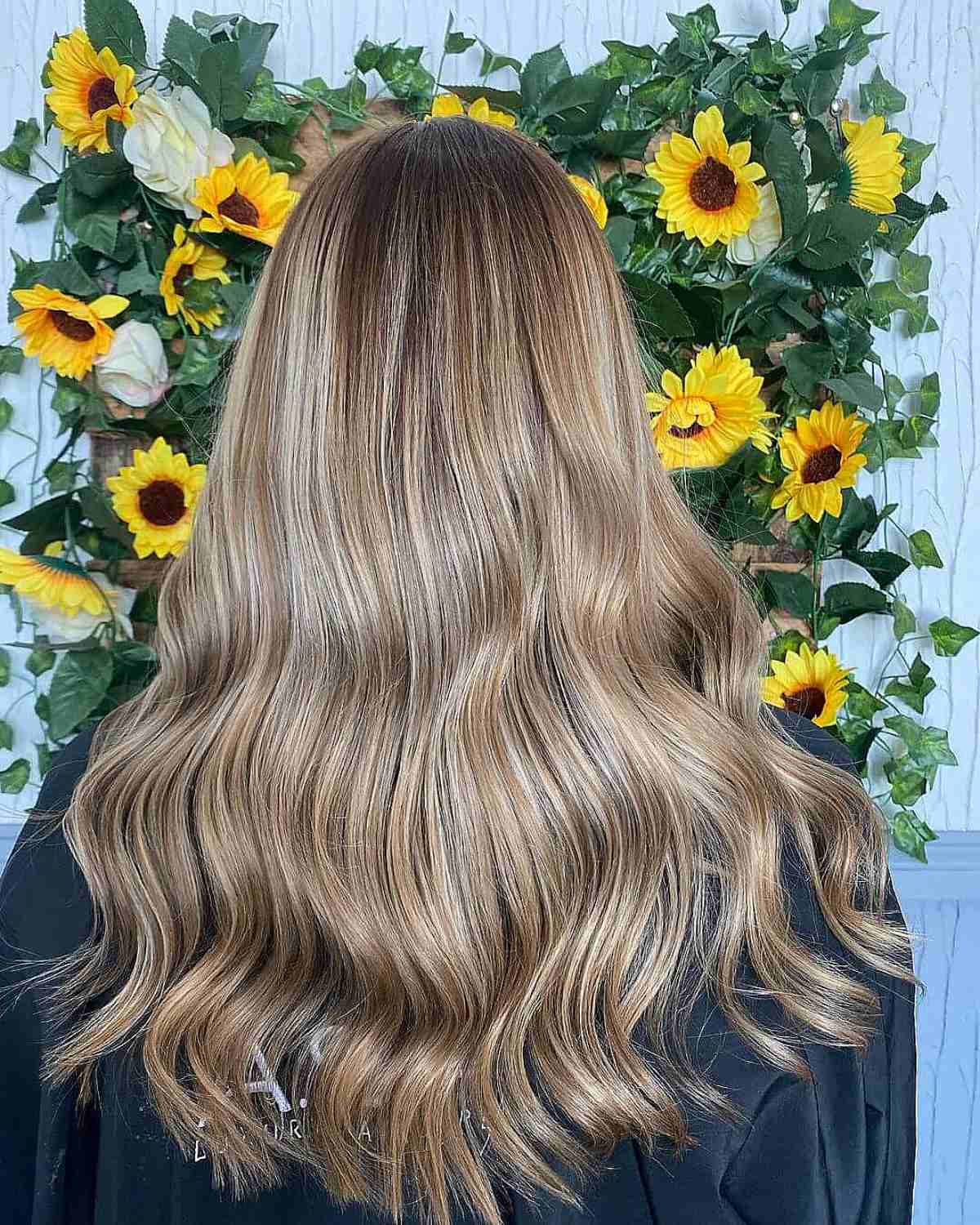 Reverse Balayage with Golden Bronde Babylights