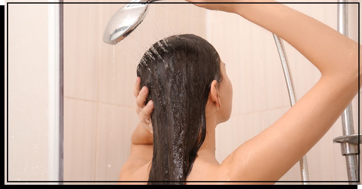 Rinse hair with cool water