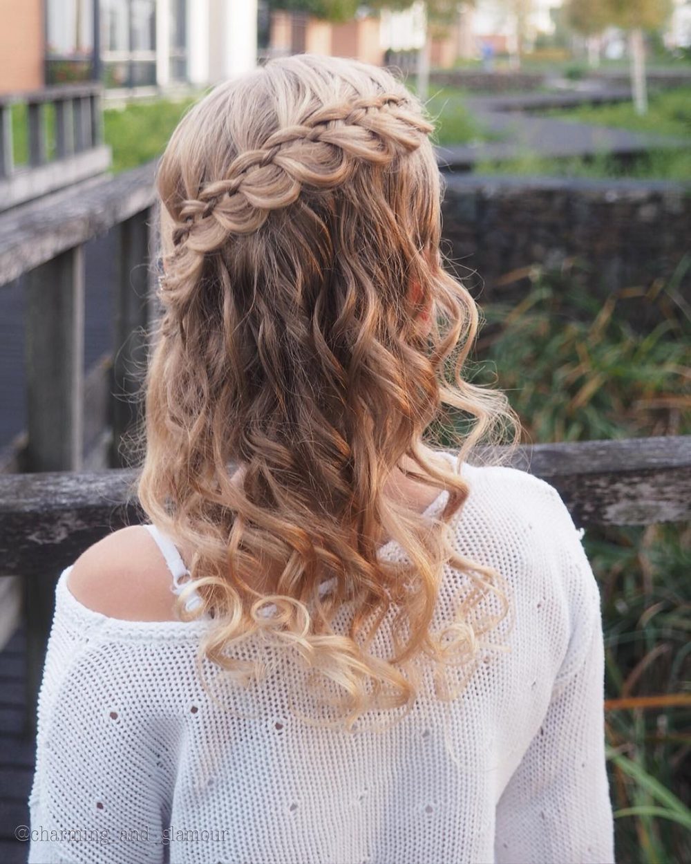 Romantic Curly Hair with Quinceanera Hair Down