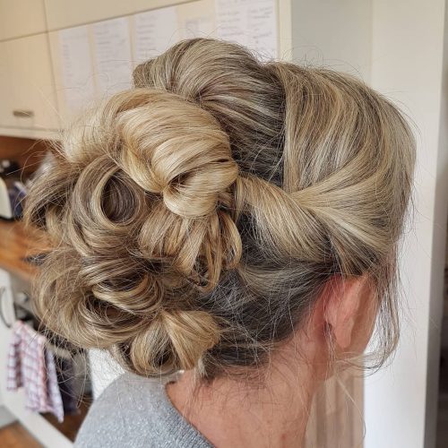 Romantic Loose Updo fora 50 year old