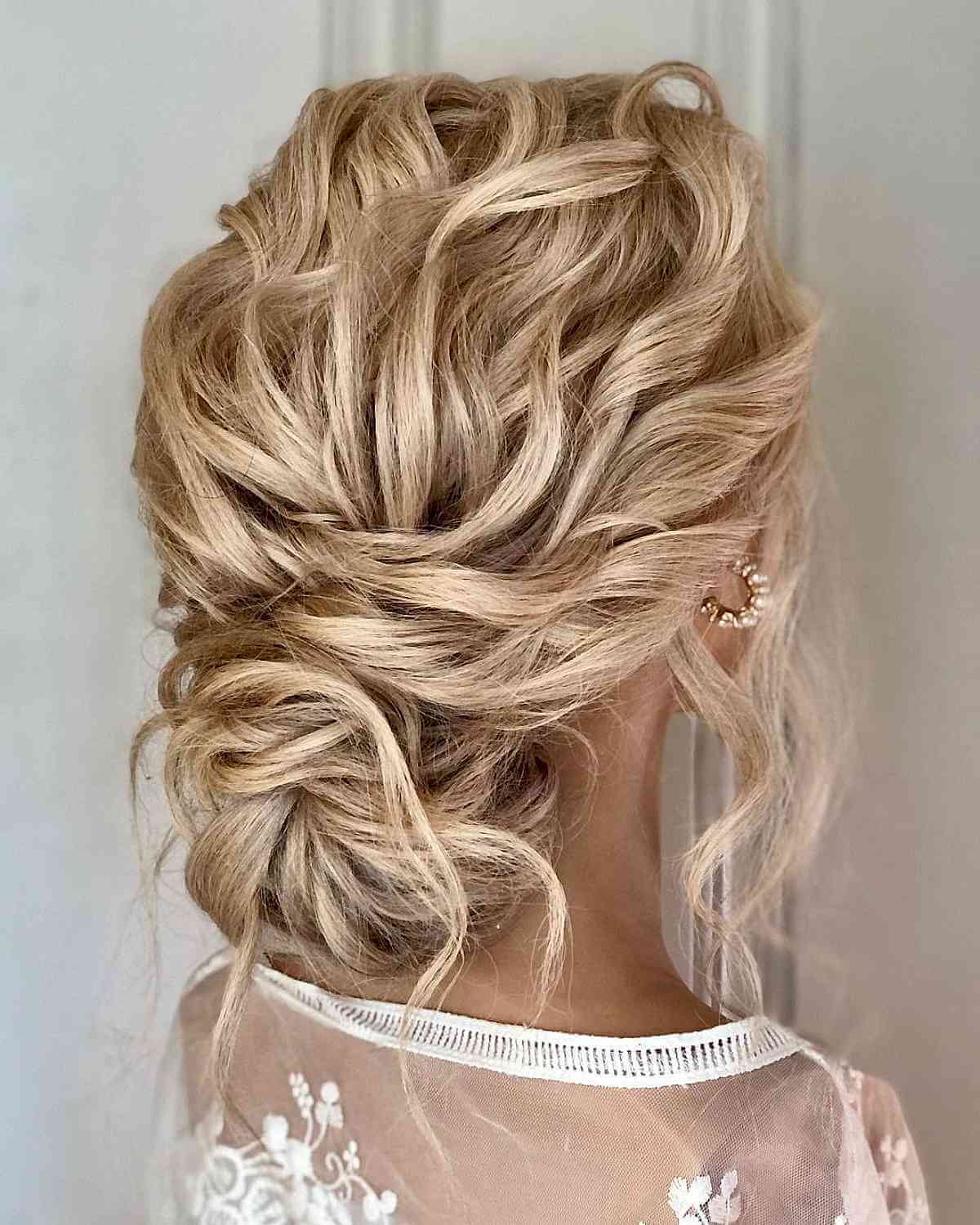 romantic updo for medium length hairstyle